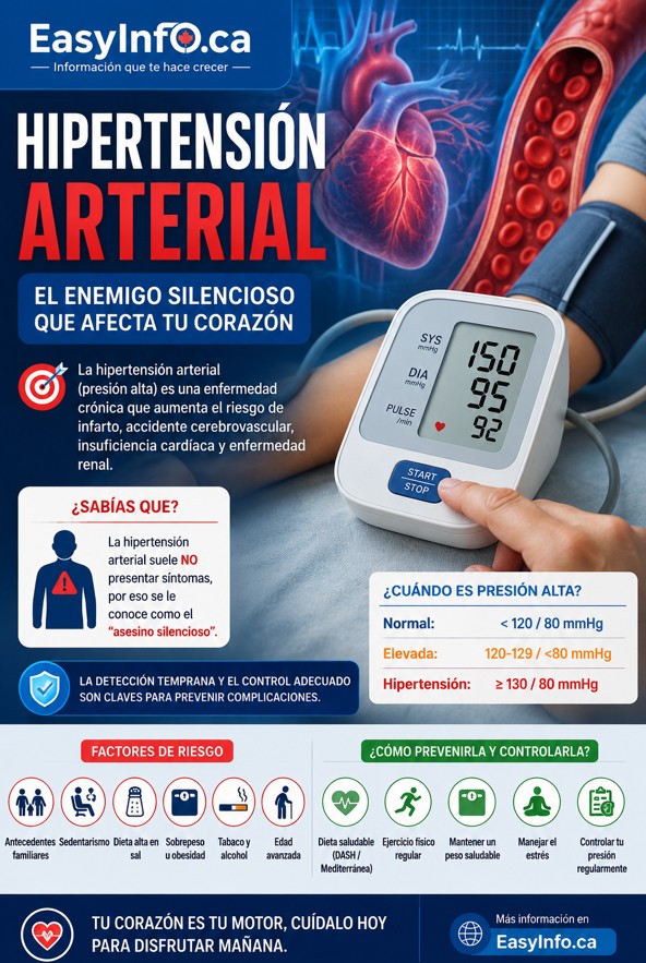 Hipertensión Arterial: El enemigo silencioso que afecta tu corazón Persona adulta controlando su presión arterial con un tensiómetro digital. Concepto de hipertensión arterial, salud cardiovascular y prevención de enfermedades del corazón.